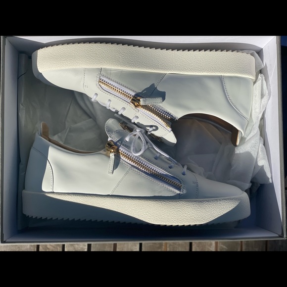 Giuseppe - London double zip leather low top white - Picture 7 of 11